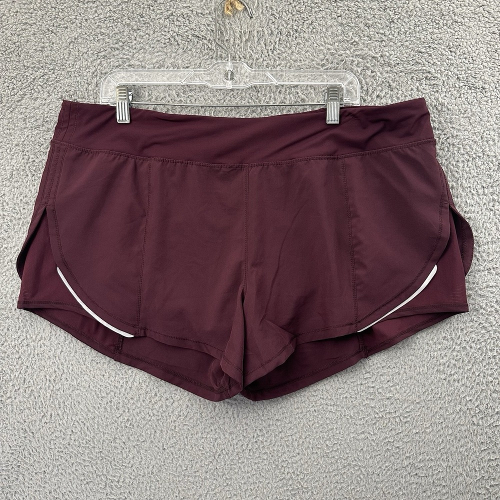 Zyia Active Shorts‎ 3.5" Athletic Athleisure Running Walking Maroon Women's 3XL